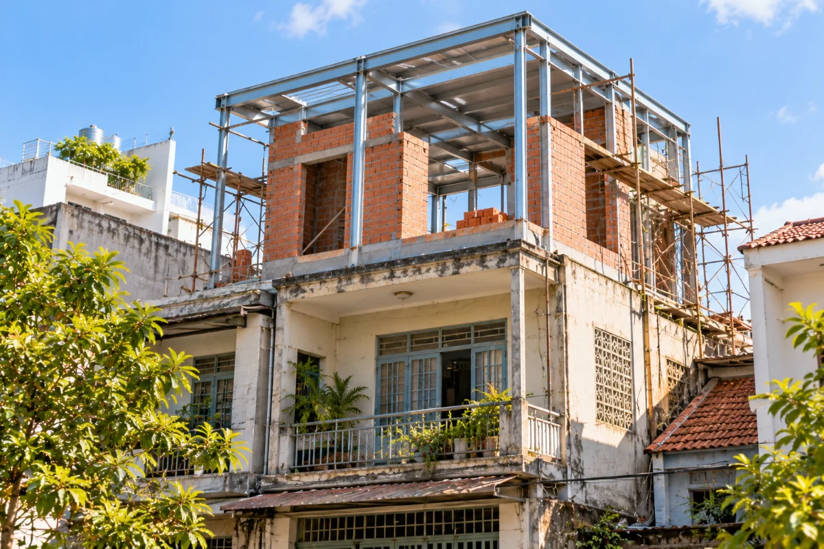 Cải tạo nâng tầng nhà cũ – Thịnh Phát Sửa Nhà
